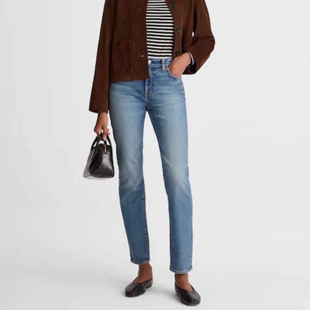 Madewell The Jules Slim Straight Jean Atlin Wash Comfort Stretch 30 Tall NWT